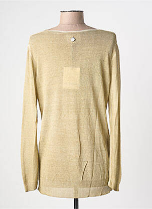 Pull tissage chiné manches longues beige BLANC BOHEME femme