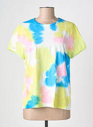T-shirt coupe cintrée manches courtes vert BLANC BOHEME femme