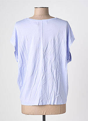 T-shirt coupe droite manches courtes violet BLANC BOHEME femme