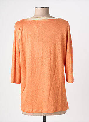 T-shirt manches 3/4 manches 3/4 orange BLANC BOHEME femme