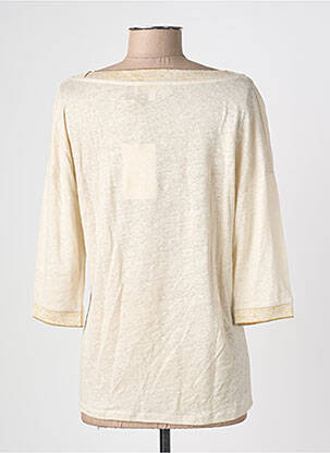 T-shirt manches 3/4 manches 3/4 beige BLANC BOHEME femme