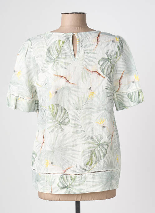 T-shirt imprimé fantaisie manches courtes vert BLANC BOHEME femme