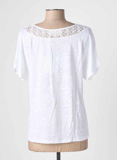 T-shirt coupe cintrée manches courtes blanc BLANC BOHEME femme