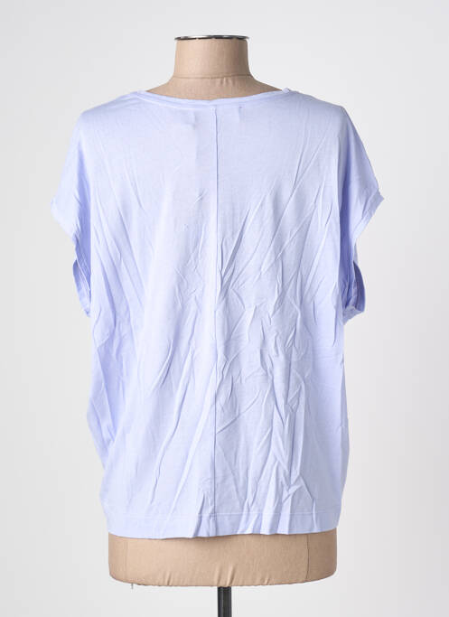 T-shirt coupe droite manches courtes violet BLANC BOHEME femme