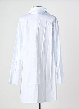 Tunique manches longues col chemisier blanc BLANC BOHEME femme