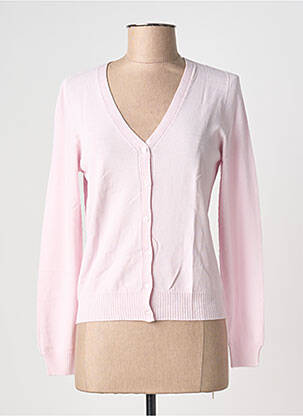 Gilet manches longues stretch rose BLANC BOHEME femme