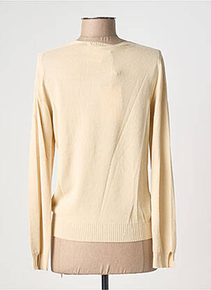 Gilet manches longues stretch beige BLANC BOHEME femme