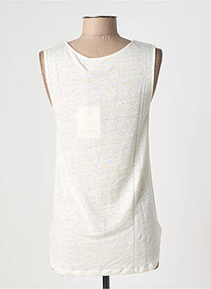 Top tissage jersey sans manche beige BLANC BOHEME femme