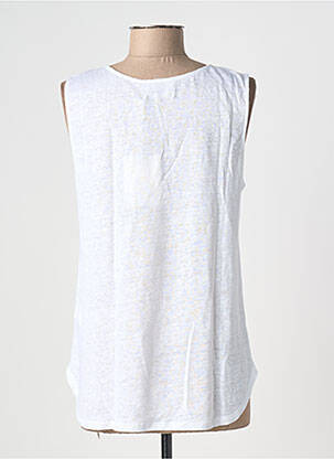 Top tissage jersey sans manche blanc BLANC BOHEME femme
