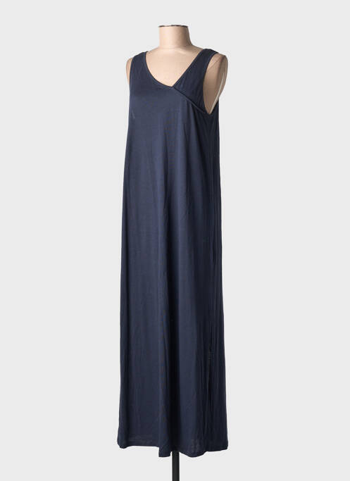 Robe longue sans manche sans manche bleu BLANC BOHEME femme