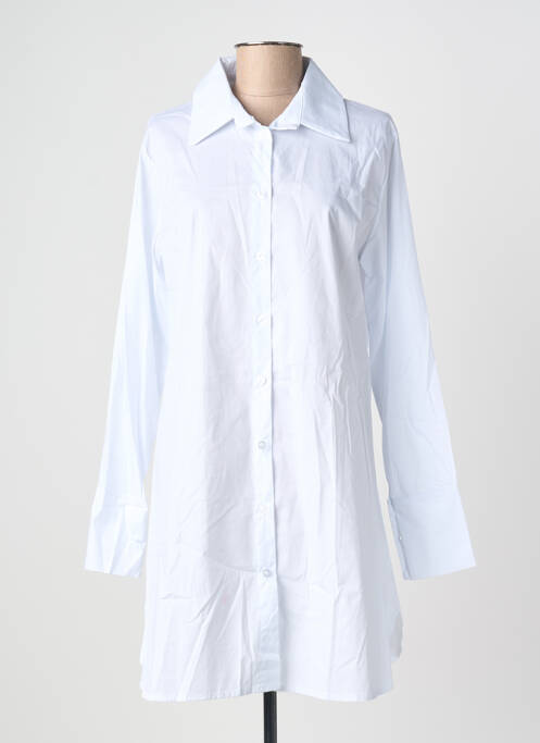 Tunique manches longues col chemisier blanc BLANC BOHEME femme