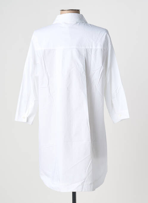 Tunique manches longues col chemisier blanc BLANC BOHEME femme