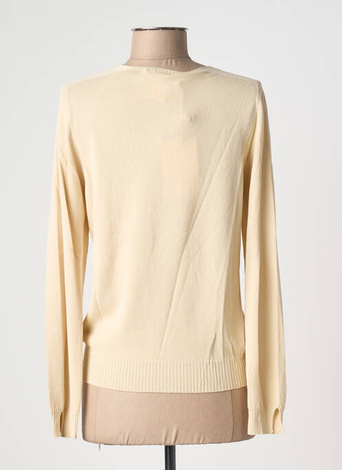 Gilet manches longues stretch beige BLANC BOHEME femme
