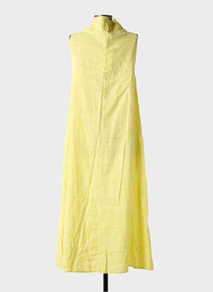 Robe longue sans manche sans manche jaune BLANC BOHEME femme