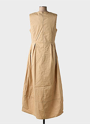 Robe longue sans manche sans manche marron BLANC BOHEME femme