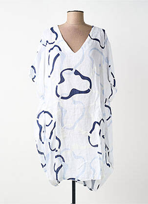 Robe courte manches courtes manches courtes blanc BLANC BOHEME femme