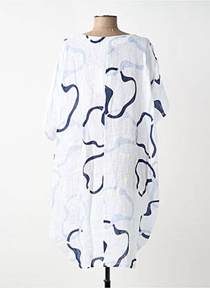 Robe courte manches courtes manches courtes blanc BLANC BOHEME femme