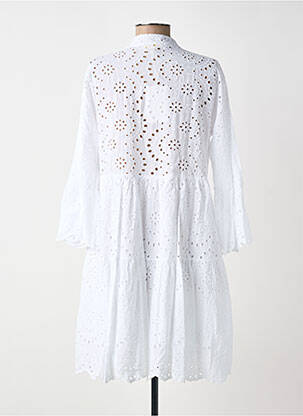 Robe mi-longue manches longues manches longues blanc BLANC BOHEME femme