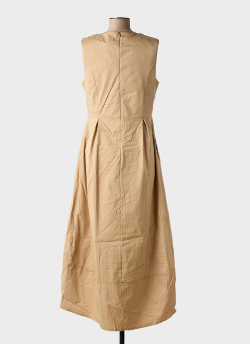 Robe longue sans manche sans manche marron BLANC BOHEME femme