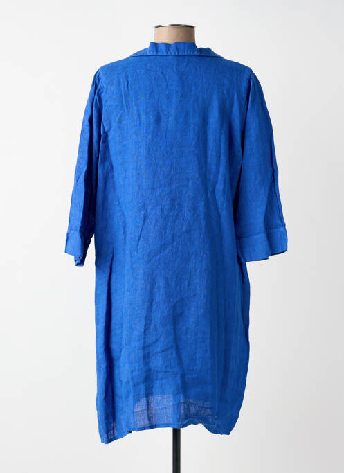 Robe courte manches 3/4 manches 3/4 bleu BLUGAYA femme