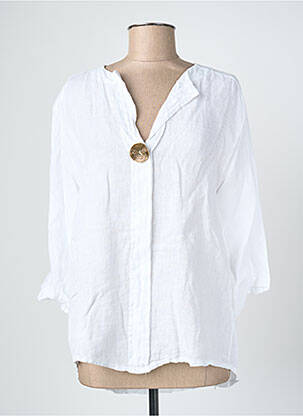 Blouse manches 3/4 manches 3/4 blanc BLANC BOHEME femme