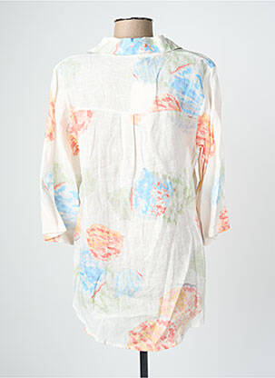 Chemisier imprimé fantaisie manches 3/4 blanc BLANC BOHEME femme