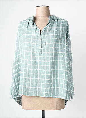 Blouse manches longues manches longues vert BLANC BOHEME femme