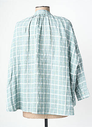 Blouse manches longues manches longues vert BLANC BOHEME femme