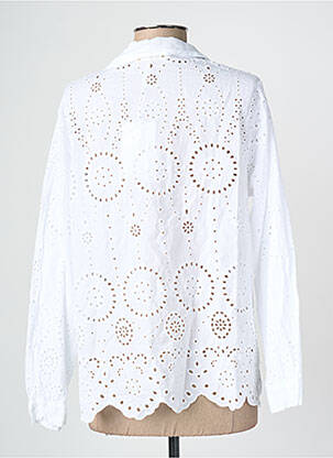 Chemisier coupe cintrée manches longues blanc BLANC BOHEME femme