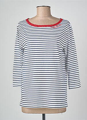 T-shirt manches 3/4 manches 3/4 blanc BLANC BOHEME femme