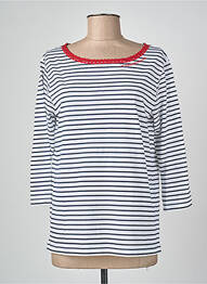 T-shirt manches 3/4 manches 3/4 blanc BLANC BOHEME femme