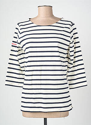 T-shirt manches 3/4 manches 3/4 blanc BLANC BOHEME femme