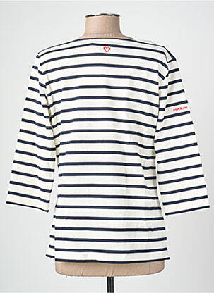 T-shirt manches 3/4 manches 3/4 blanc BLANC BOHEME femme