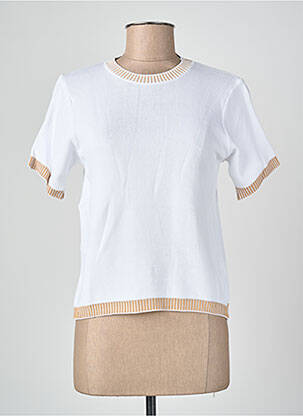 T-shirt coupe cintrée manches courtes blanc BLANC BOHEME femme