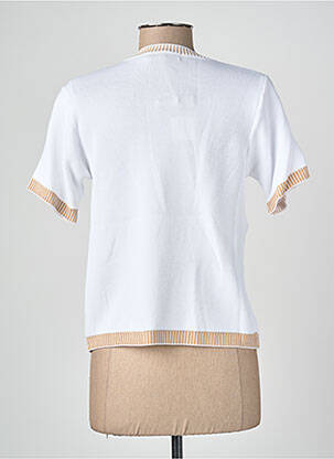 T-shirt coupe cintrée manches courtes blanc BLANC BOHEME femme