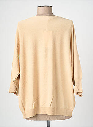 Pull stretch manches longues beige BLANC BOHEME femme