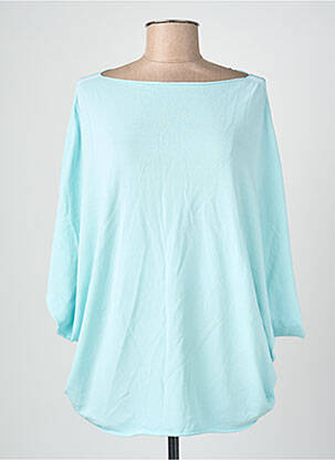 Pull stretch manches longues bleu BLANC BOHEME femme