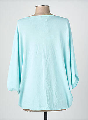 Pull stretch manches longues bleu BLANC BOHEME femme