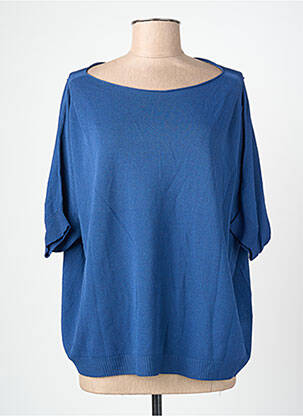 Top manches courtes manches courtes bleu BLANC BOHEME femme