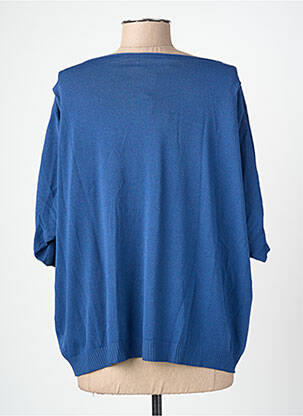 Top manches courtes manches courtes bleu BLANC BOHEME femme