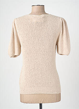 Top manches courtes manches courtes beige BLANC BOHEME femme