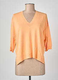 Top stretch manches 3/4 orange BLANC BOHEME femme