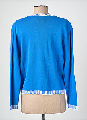 Gilet manches longues stretch bleu BLANC BOHEME femme