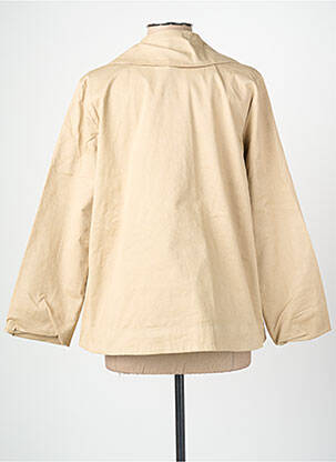 Trench fermeture boutonnée sur le devant sans capuche beige BLANC BOHEME femme