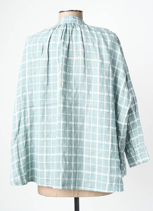 Blouse manches longues manches longues vert BLANC BOHEME femme