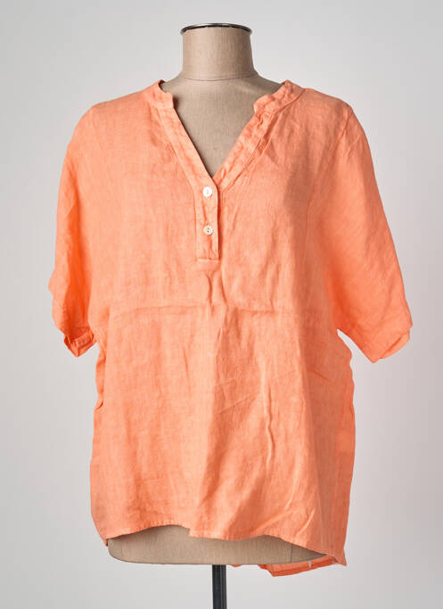 Blouse manches courtes manches courtes orange BLUGAYA femme