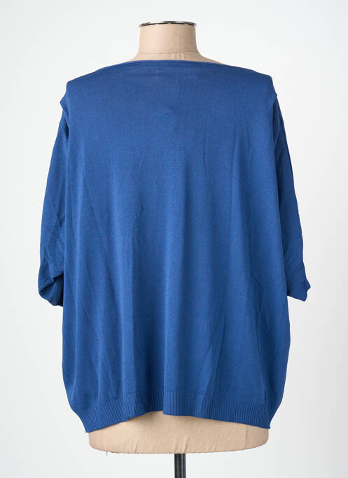 Top manches courtes manches courtes bleu BLANC BOHEME femme