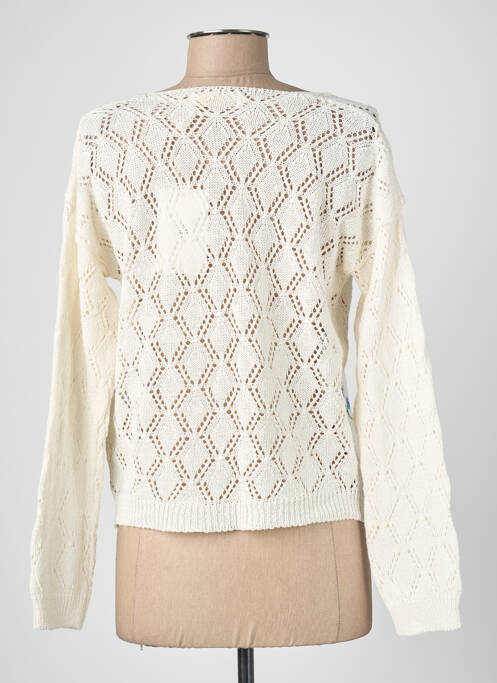 Gilet manches longues coupe cintrée blanc BLANC BOHEME femme