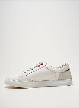 Baskets fermeture zip et lacets bout rond blanc FLUCHOS homme