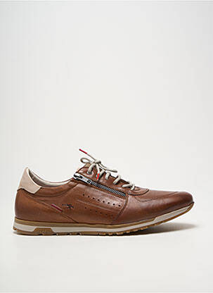 Baskets fermeture zip et lacets bout rond marron FLUCHOS homme